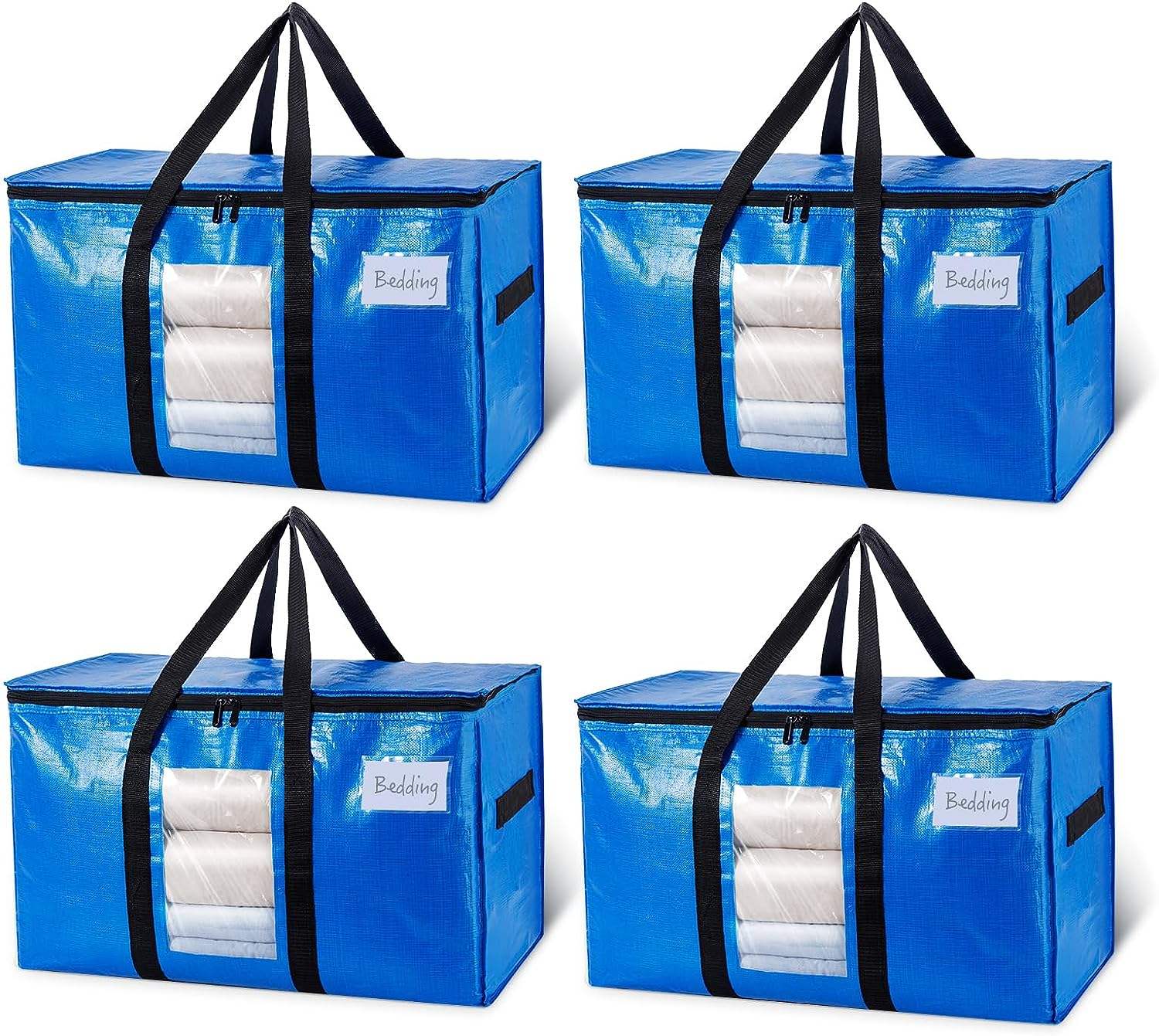 XXXL Moving Tote Bags 4-Pack 28" x 14" x 17" Heavy Duty Storage & Moving Bags MTOTE1 - with | Sold by Uncle Wiener's Wholesale
