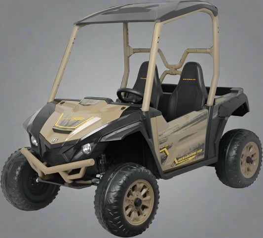 "Yamaha Wolverine X2 24V UTV Ride-On ATV for Kids"

"Remote-controlled kids electric UTV with headlights"

"Brown Yamaha Wolverine ride-on with Bluetooth and USB"