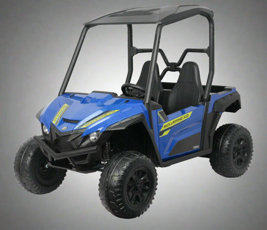 "Yamaha Wolverine X2 24V UTV Ride-On ATV for Kids"

"Remote-controlled kids electric UTV with headlights"

"Brown Yamaha Wolverine ride-on with Bluetooth and USB"