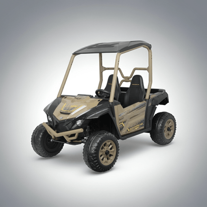 Yamaha Wolverine X2 24V UTV – Ride - On with 2.4G Remote Control | Blue & Brown Models - General Equipment with Brown | Sold by Uncle Wiener's Wholesale