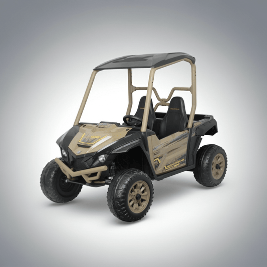 Yamaha Wolverine X2 24V UTV – Ride - On with 2.4G Remote Control | Blue & Brown Models - General Equipment with Brown | Sold by Uncle Wiener's Wholesale