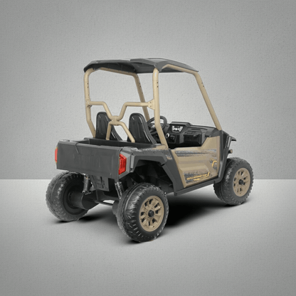 Yamaha Wolverine X2 24V UTV – Ride - On with 2.4G Remote Control | Blue & Brown Models - General Equipment with Brown | Sold by Uncle Wiener's Wholesale