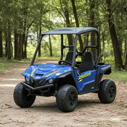 Yamaha Wolverine X2 24V UTV – Ride - On with 2.4G Remote Control | Blue & Brown Models - General Equipment with Blue | Sold by Uncle Wiener's Wholesale