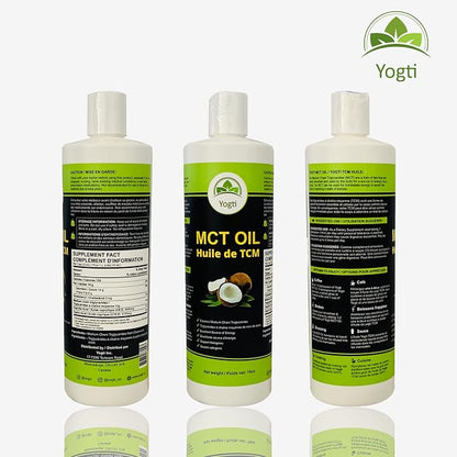 Yogti Pure MCT Oil – 16 oz / 464 mL Natural Medium Chain Triglyceride Oil for Coffee, Smoothies and Food - Home products with | Sold by Uncle Wiener's Wholesale