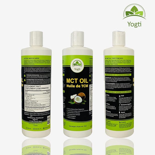 Yogti Pure MCT Oil – 16 oz / 464 mL Natural Medium Chain Triglyceride Oil for Coffee, Smoothies and Food - Home products with | Sold by Uncle Wiener's Wholesale