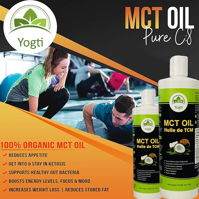 Yogti Pure MCT Oil – 16 oz / 464 mL Natural Medium Chain Triglyceride Oil for Coffee, Smoothies and Food - Home products with | Sold by Uncle Wiener's Wholesale
