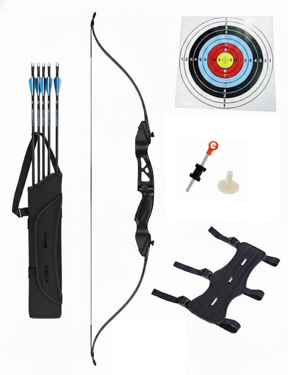 Youth Archery Bow Set with Sight, Arm Guard, Quiver & 9 Fiberglass Arrows, 40cm Targets Included – C03SET - with | Sold by Uncle Wiener's Wholesale