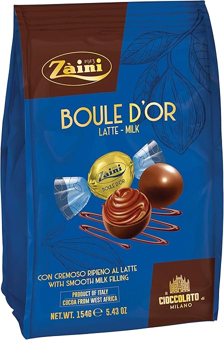 Zaini Boule D'OR Milk Chocolate 154g Imported Italian Filled Chocolate Ball - Snack with | Sold by Uncle Wiener's Wholesale