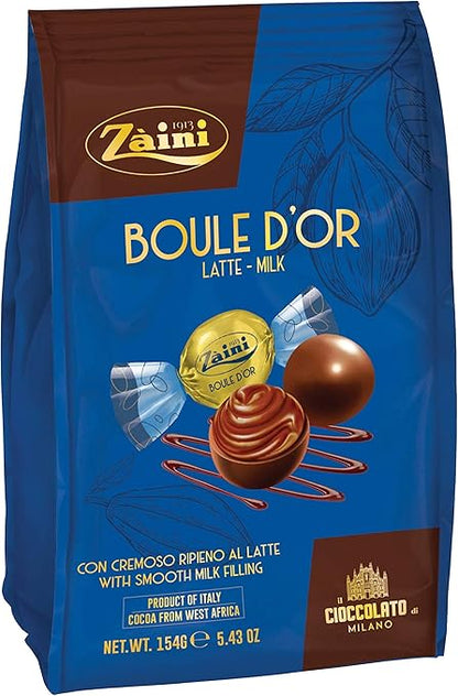 Zaini Boule D'OR Milk Chocolate 154g Imported Italian Filled Chocolate Ball - Snack with | Sold by Uncle Wiener's Wholesale