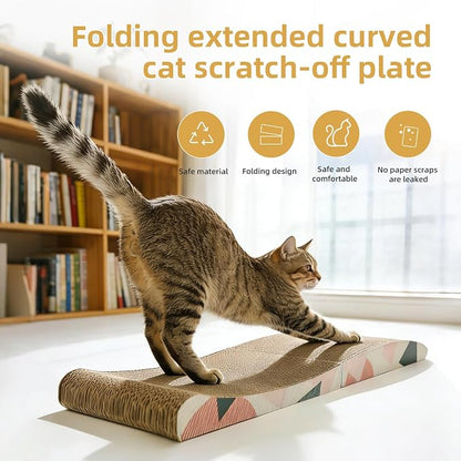 Zarevu Foldable Double-Sided Cat Scratching Pad – Corrugated Cardboard Scratcher for Indoor Cats - Pet products with Foldable 90° Wave Curve | Sold by Uncle Wiener's Wholesale