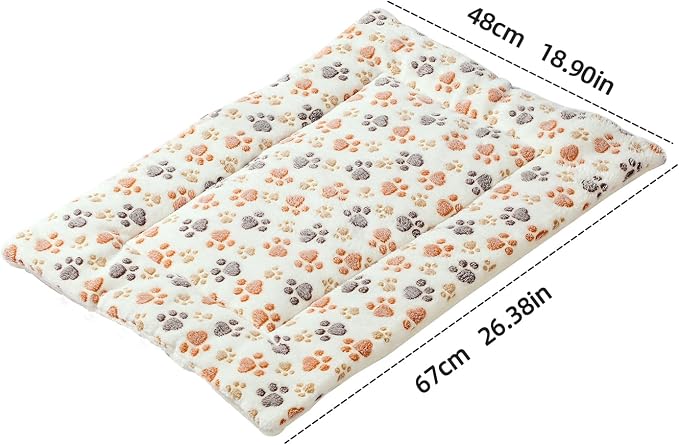 Zarevu Washable Pet Bed Mat 48 x 67 cm – Soft Flannel Paw Print Sleeping Pad for Cats & Small Dogs - Pet products with | Sold by Uncle Wiener's Wholesale