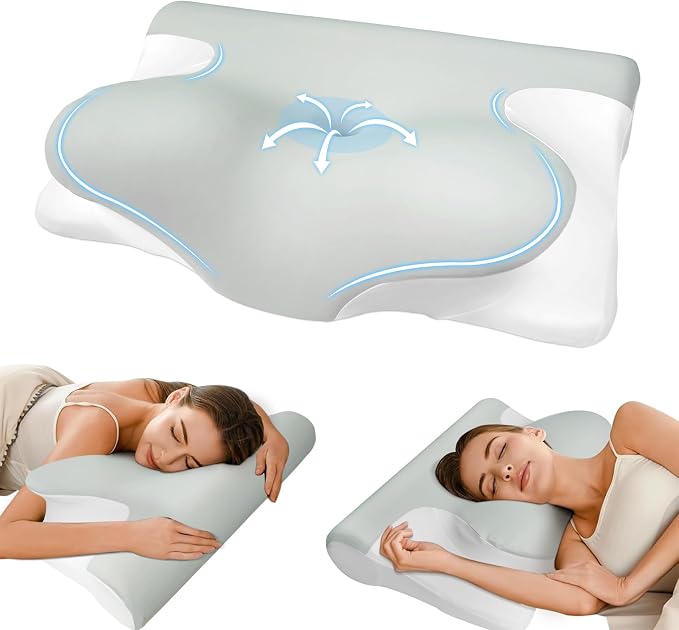ZeroZillo Memory Foam Cervical Neck Pillow – Ergonomic Contour Orthopedic Pillow with Dual Height Support for Side & Back Sleepers - Home products with | Sold by Uncle Wiener's Wholesale