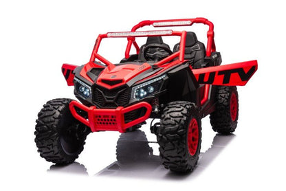 ZFORCE RZR Turbo 24V Ride - On Buggy – 2 - Seater UTV with 4x795W Motors, 15 km/h Speed, MP4, Leather Seats, EVA Tires & Remote Control - with Red & Black | Sold by Uncle Wiener's Wholesale
