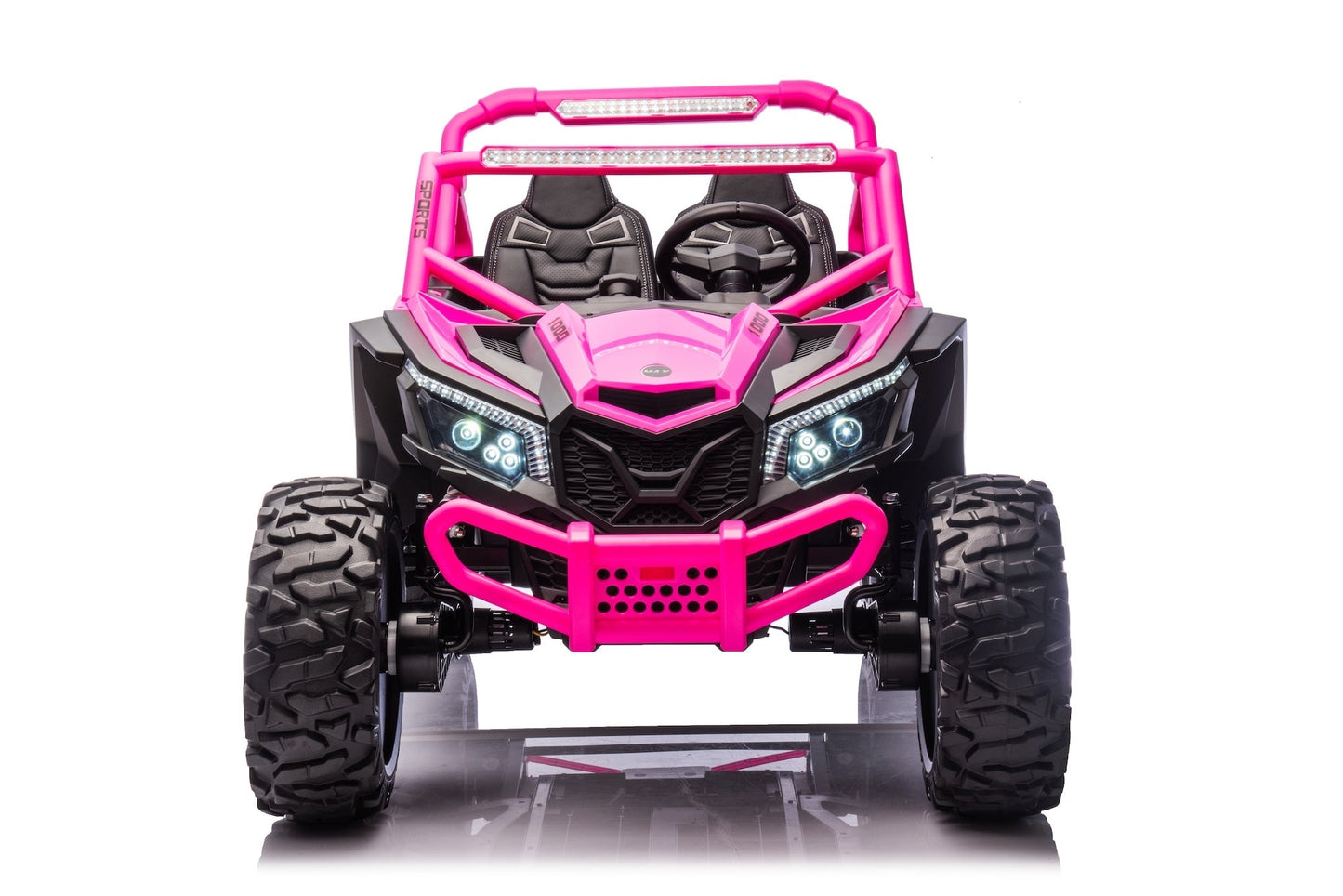 ZFORCE RZR Turbo 24V Ride - On Buggy | 4x795W Motors, 2 - Seater UTV, 15 km/h, 220 lbs Capacity, Leather Seats, EVA Tires, MP4, Remote Control - with Orange & White | Sold by Uncle Wiener's Wholesale