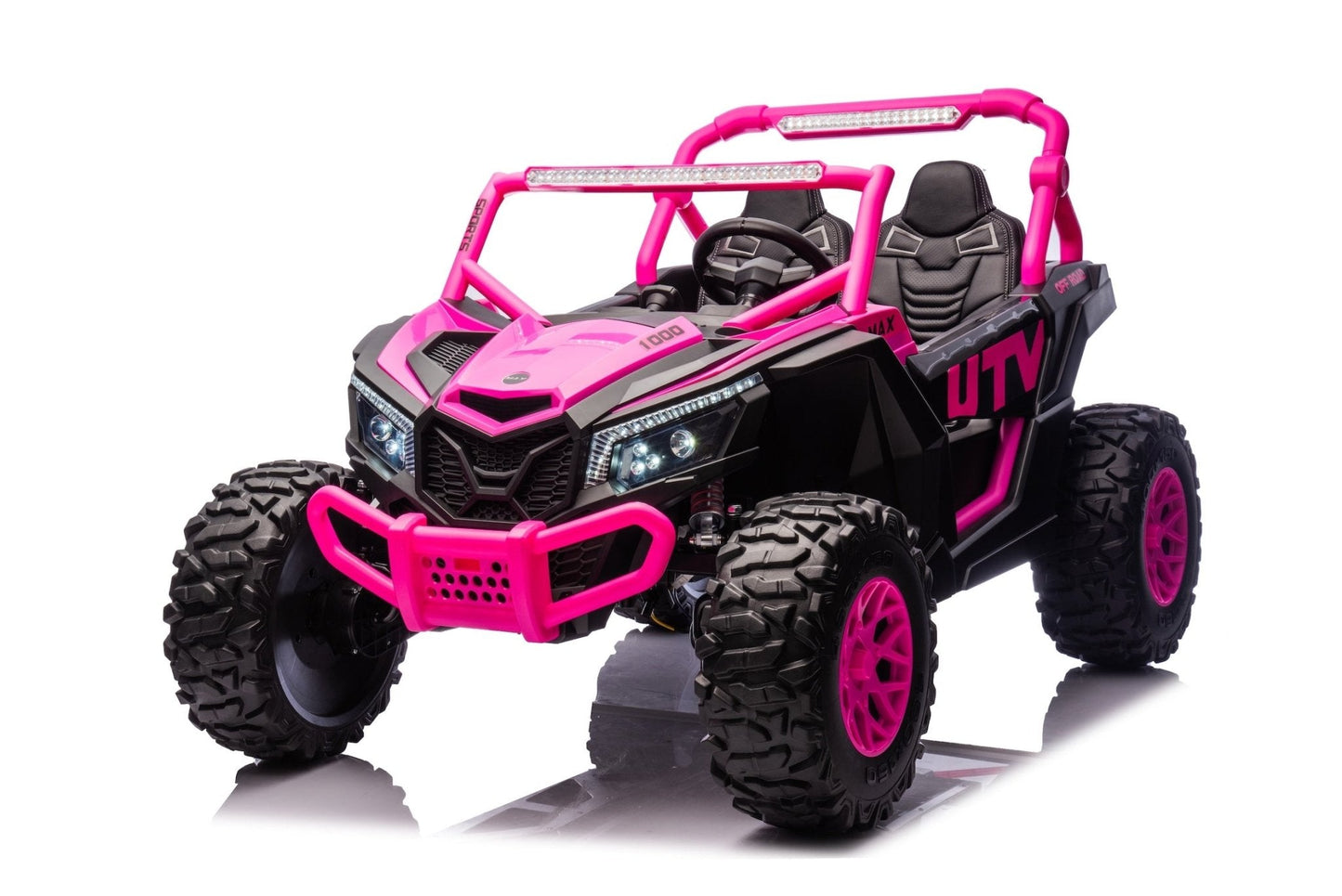 ZFORCE RZR Turbo 24V Ride - On Buggy | 4x795W Motors, 2 - Seater UTV, 15 km/h, 220 lbs Capacity, Leather Seats, EVA Tires, MP4, Remote Control - with Orange & White | Sold by Uncle Wiener's Wholesale