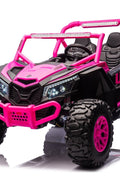 ZFORCE RZR Turbo 24V Ride - On Buggy | 4x795W Motors, 2 - Seater UTV, 15 km/h, 220 lbs Capacity, Leather Seats, EVA Tires, MP4, Remote Control - with Pink & Black | Sold by Uncle Wiener's Wholesale