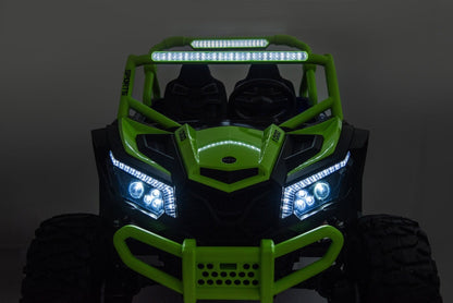 ZFORCE RZR Turbo 24V Ride - On Buggy | 4x795W Motors, 2 - Seater UTV, 15 km/h, 220 lbs Capacity, Leather Seats, EVA Tires, MP4, Remote Control - with Green & Black | Sold by Uncle Wiener's Wholesale